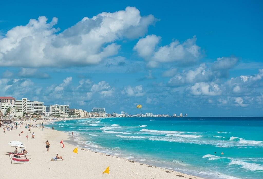 Cancun Beach Panorama, Mexico